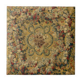 Farbiges Vintages Blumenmuster Fliese (Vorderseite)