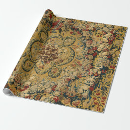 Farbiges Vintages Blumenmuster Geschenkpapier