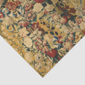 Farbiges Vintages Blumenmuster Seidenpapier (Detail)