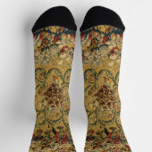 Farbiges Vintages Blumenmuster Socken (Oben)