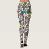 Farbiges Vintages Blumenpaisley Leggings (Rückseite)
