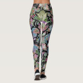 Farbiges Vintages Blumenpaisley Leggings (Rückseite)
