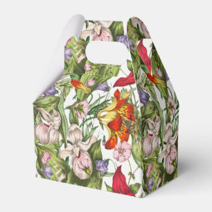 Farbiges Vintages, florales Muster Geschenkschachtel