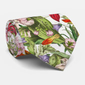 Farbiges Vintages, florales Muster Krawatte (Gerollt)