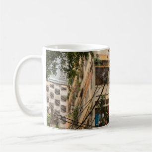 Farbiges Vintages Gebäude - Vietnamesisch, Kaffeetasse