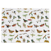 Farbiges Vintages Insektenbild Große Geschenktüte (Rückseite)