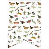 Farbiges Vintages Insektenbild Wimpelkette (Erste Fahne)