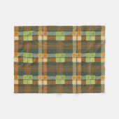 Farbiges Vintages Kariertes geometrisches Muster 2 Fleecedecke (Vorderseite (Horizontal))