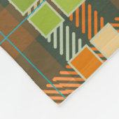 Farbiges Vintages Kariertes geometrisches Muster 2 Fleecedecke (Ecke)