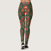 Farbiges Vintages Kunstdesign Leggings (Rückseite)