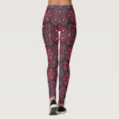 Farbiges Vintages Kunstdesign Leggings (Rückseite)