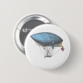 Farbiges Vintages Luftschiff Button (Vorne & Hinten)