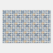 Farbiges Vintages Portugiesisch: künstlerisches De Geschenkpapier Set (Vorderseite 2)