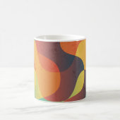 Farbiges Vintages Wellenmuster abstrakt Kaffeetasse (Mittel)