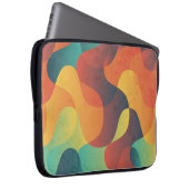 Farbiges Vintages Wellenmuster abstrakt Laptopschutzhülle (Vorne Rechts)