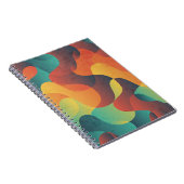 Farbiges Vintages Wellenmuster abstrakt Notizblock (Rechte Seite)