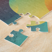 Farbiges Vintages Wellenmuster abstrakt Puzzle (Seite)