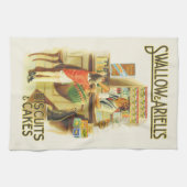 Farbiges Vintages Werbeplakat für Biscuit Geschirrtuch (Horizontal)