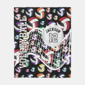 Farbiges Volleyballmuster Fleecedecke (Vorderseite)