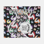 Farbiges Volleyballmuster Fleecedecke (Vorderseite (Horizontal))