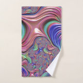 Farbiges Vortex Abstraktes Trippy Spiral-Fraktal Badhandtuch Set (Handtuch)
