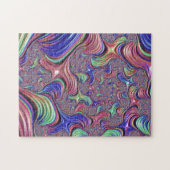 Farbiges Vortex Abstraktes Trippy Spiral-Fraktal Puzzle (Horizontal)