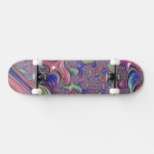 Farbiges Vortex Abstraktes Trippy Spiral-Fraktal Skateboard (Horizontal)
