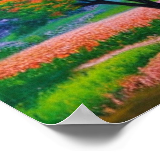 Farbiges Waldposter Poster (Ecke)