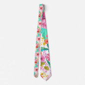 Farbiges Wasser-Farbe-Muster für Blumenmuster Krawatte (Rückseite)