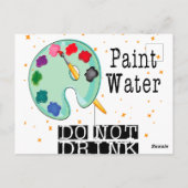Farbiges Wasser nicht trinken Postkarte (Rückseite)