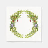 Farbiges Wasserfarbmuster der Beeren-Mäusekmatte c Serviette (Vorderseite)