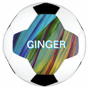 Farbiges WAVY Design in Blau und Aquamarin Fußball