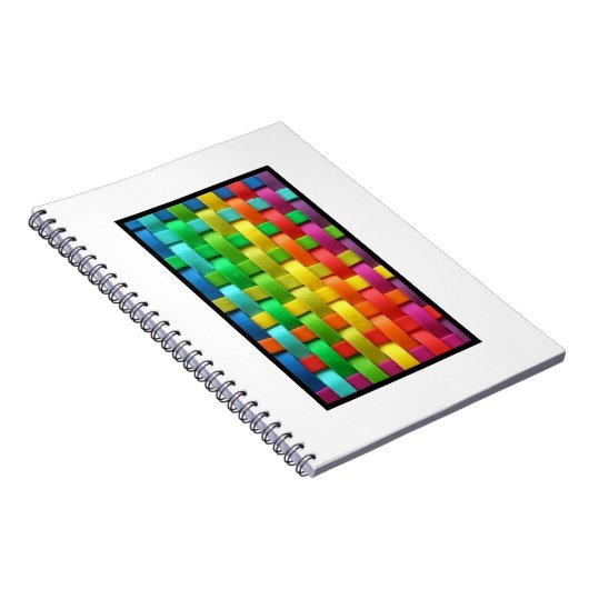 Farbiges Weave Foto Notebook Notizblock (Rechte Seite)
