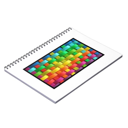 Farbiges Weave Foto Notebook Notizblock (Linke Seite)
