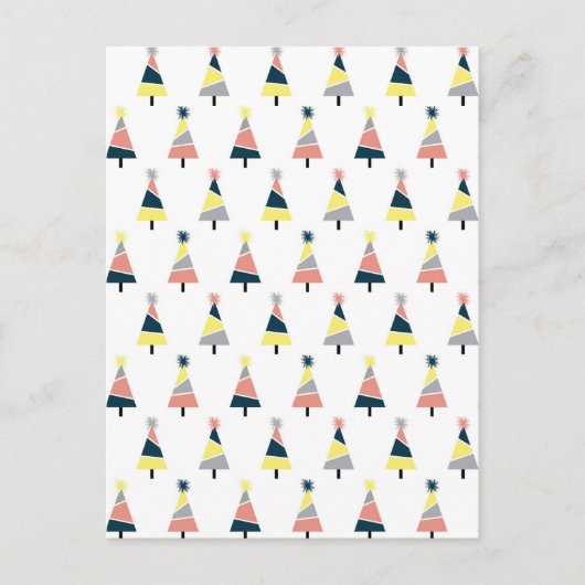 Farbiges Weihnachtsbaummuster Postkarte (Vorderseite)