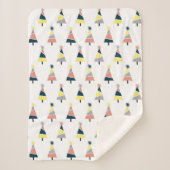 Farbiges Weihnachtsbaummuster Sherpadecke (Vorderseite)