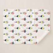 Farbiges Weihnachtsbaummuster Sherpadecke (Vorderseite (Horizontal))