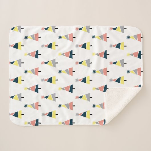 Farbiges Weihnachtsbaummuster Sherpadecke (Vorderseite (Horizontal))