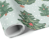 Farbiges Weihnachtsbaumpapier Geschenkpapier (Rolleneckpunkt)