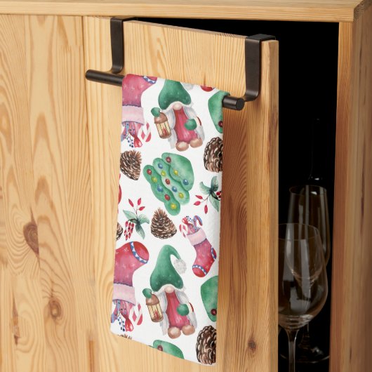 Farbiges Weihnachtsdesign Geschirrtuch (Drittel gefaltet)