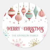 Farbiges Weihnachtsgebäck Runder Aufkleber (Vorderseite)