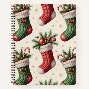 Farbiges Weihnachtsnotizbuch – Festliches Winterde Notizblock