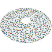 Farbiges Weihnachtssternmuster Polyester Weihnachtsbaumdecke (Schrägansicht)