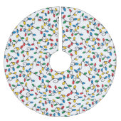 Farbiges Weihnachtssternmuster Polyester Weihnachtsbaumdecke (Vorderseite)