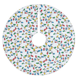 Farbiges Weihnachtssternmuster Polyester Weihnachtsbaumdecke