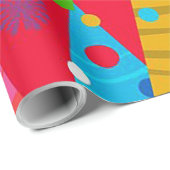 Farbiges Weihnachtswrapping Papier Geschenkpapier (Rolleneckpunkt)