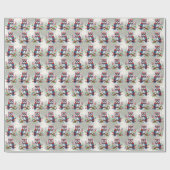 Farbiges Weihnachtswrapping Papier Geschenkpapier (Flach)