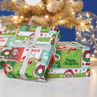Farbiges Weihnachtswrapping-Papier Geschenkpapier