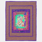 Farbiges Weißes Kaninchen von Aleta Fleecedecke (Vorderseite)