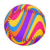 Farbiges Wellenmuster Baseball (Vorderseite Links)
